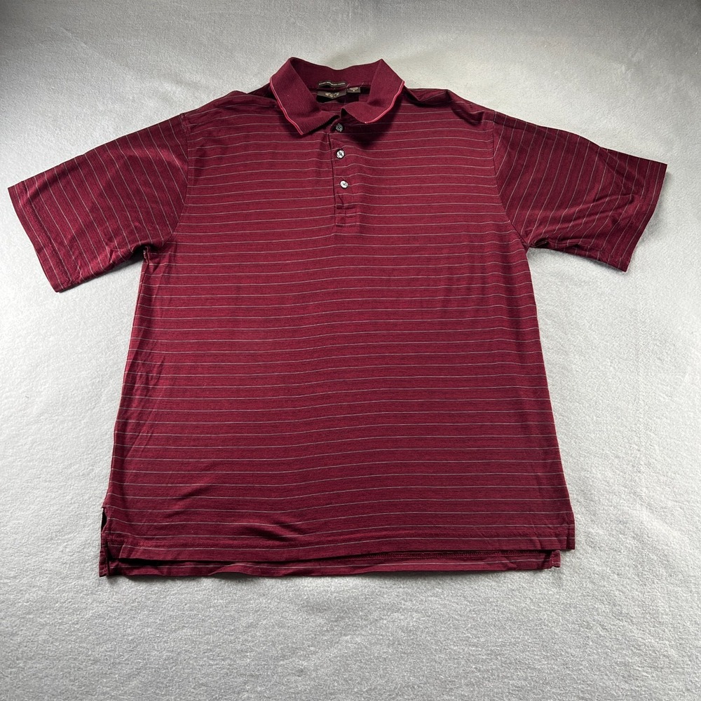 Tasso Elba Polo Shirt Mens S Red Double Mercerized Cotton Golf Old Money Coastal